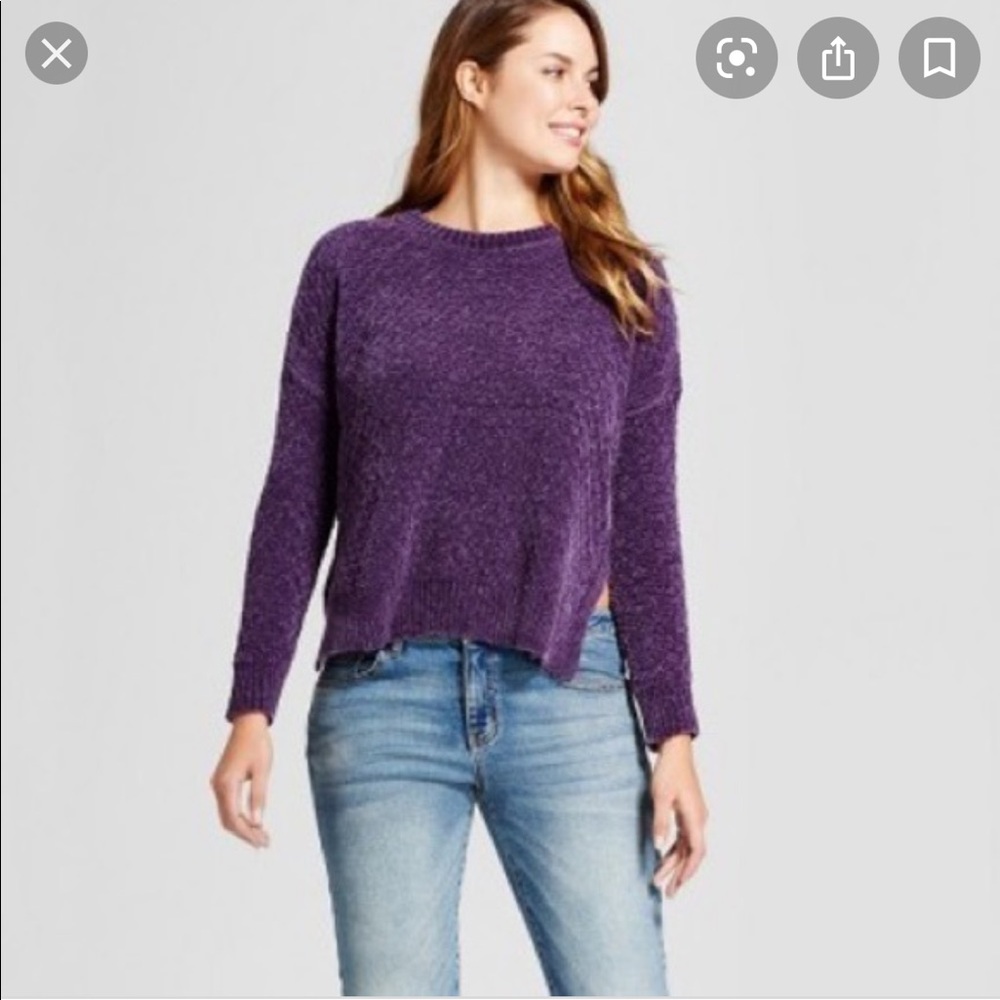 Purple Chenille Sweater